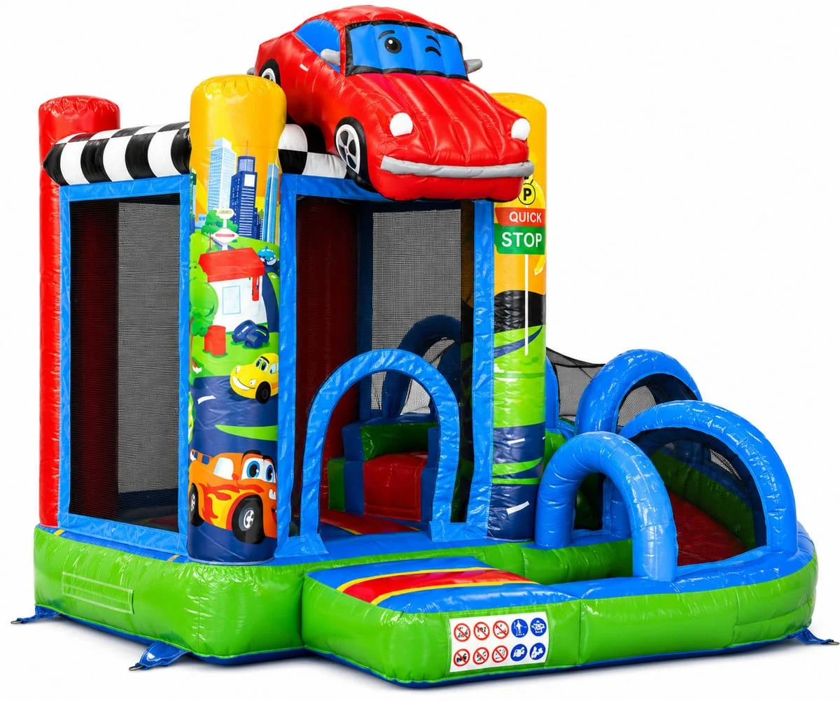 Hüpfburg Rennwagen mieten als Wochenendpaket